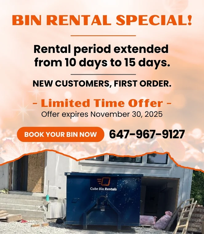 Cube Bin Rentals Promotion 2025